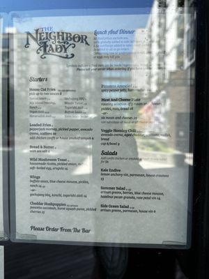 Neighbor Lady Public House menu 1